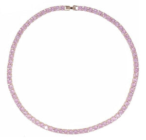 ﻿Grace Pink Tennis Necklace